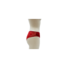 Culotte rouge en dentelle avec nœud en satin 